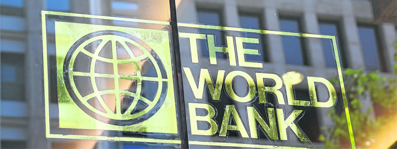 Banco Mundial Logo en vidrio