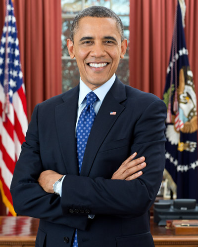 President Barack Obama is photographed during a presidential portrait sitting for an official photo in the Oval Office, Dec. 6, 2012. (Official White House Photo by Pete Souza)