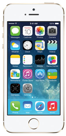 Apple-iphone-5s-gold-front