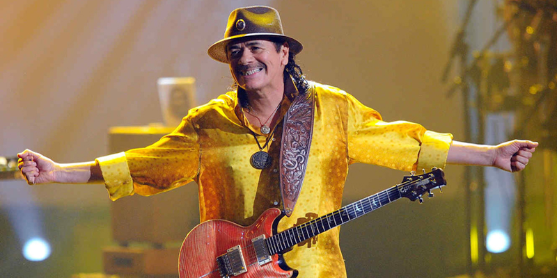 LOS ANGELES, CA - NOVEMBER 21: Musician Carlos Santana performs onstage during the 2010 American Music Awards held at Nokia Theatre L.A. Live on November 21, 2010 in Los Angeles, California. (Photo by Kevork Djansezian/Getty Images for DCP)