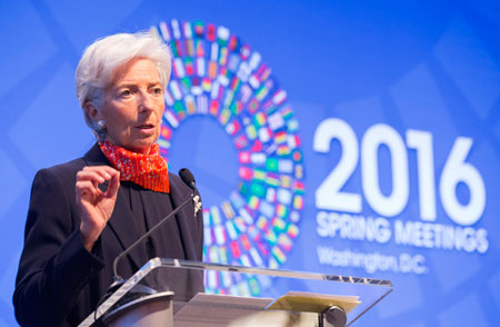 Christine Lagarde, del FMI.