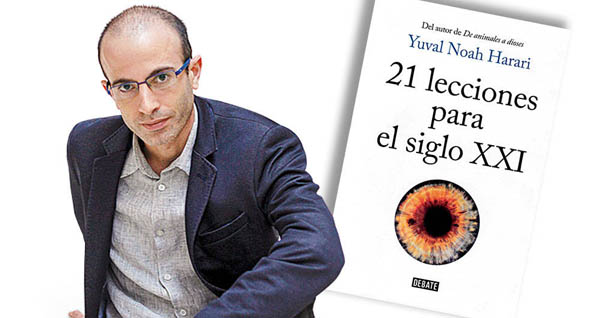 Autor y portada de 21 lecciones para el siglo 21.