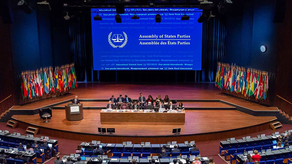 Corte Penal Internacional en sesion.