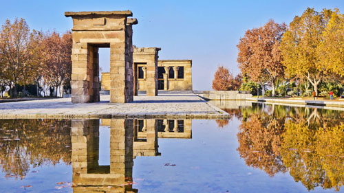 El templo de Debod en Madrid.