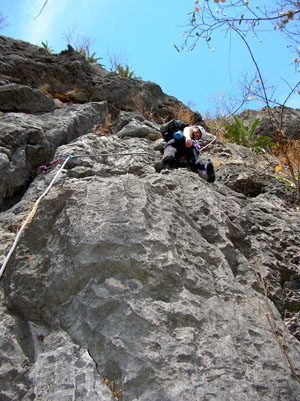 Escalada en el Morro de San Juan.