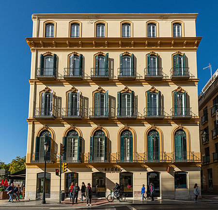 Fachada. Plaza de la Merced, Málaga.