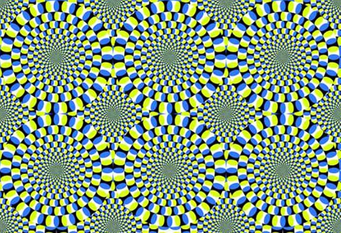 Ilusion optica de las serpientes rotando