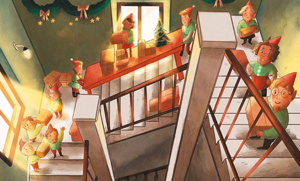 Ilustración de Elfos en el quinto piso.