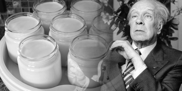 El escritor argentino, Jorge Luis Borges,  dedicó toda una obra, con recetas incluidas, al yogur.