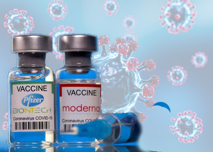 Vacunas Moderna y Pfizer.