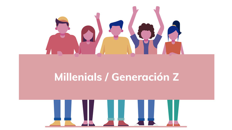 Los mileniales y a la generación Z, se les describe como altamente digitales, hiperconectados, con marcados valores sociales y adictos al consumo inmediato