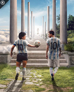 Maradona y Messi.