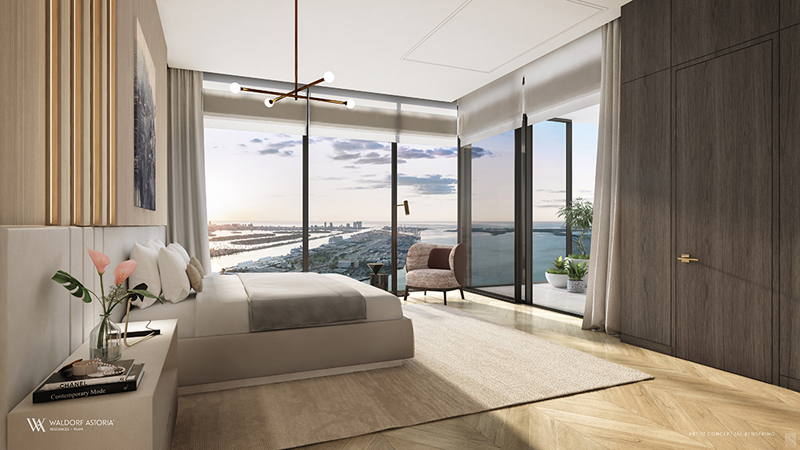 Waldorf Astoria Residences Miami. PrimaryRoom.