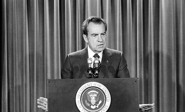Richard Nixon, presidente de Estados Unidos.