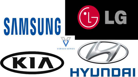 Samsung, kia, LG, Hyundai