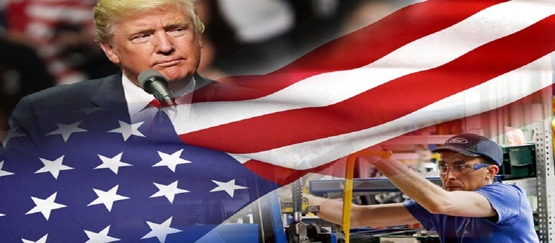 trump bandera trabajador