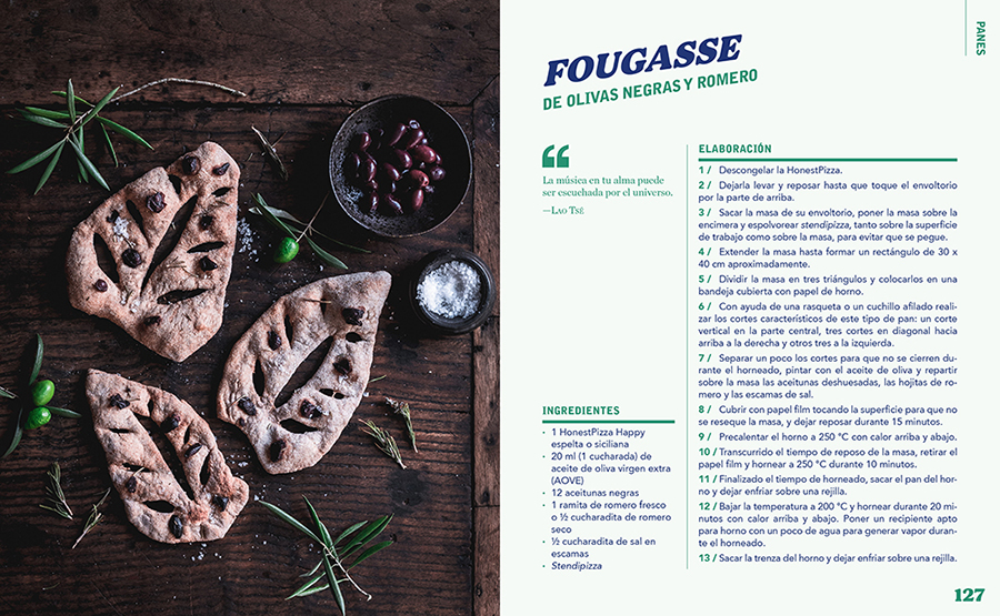 Fougasse de olivas negras y romero.